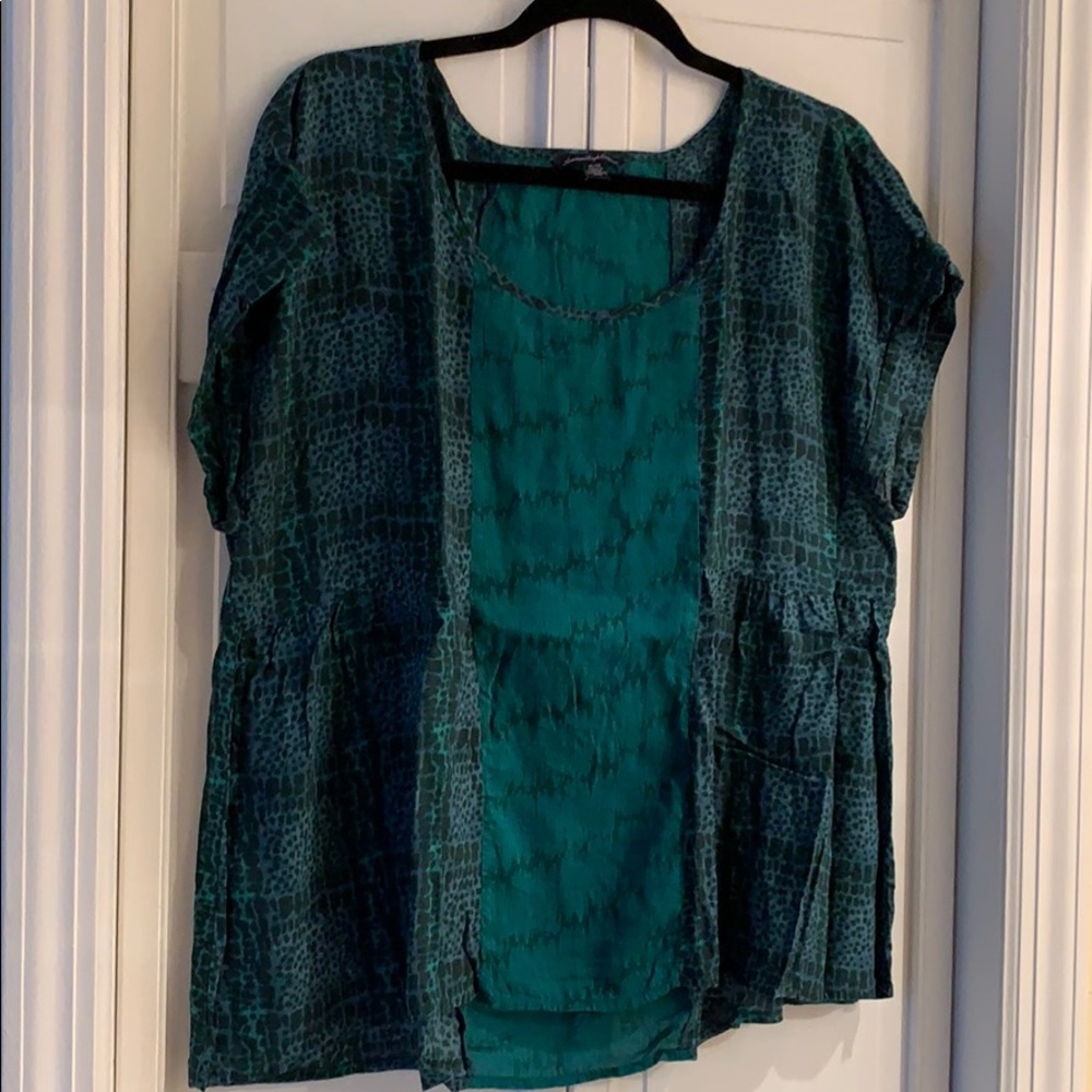 American Eagle Mixed Print Blouse